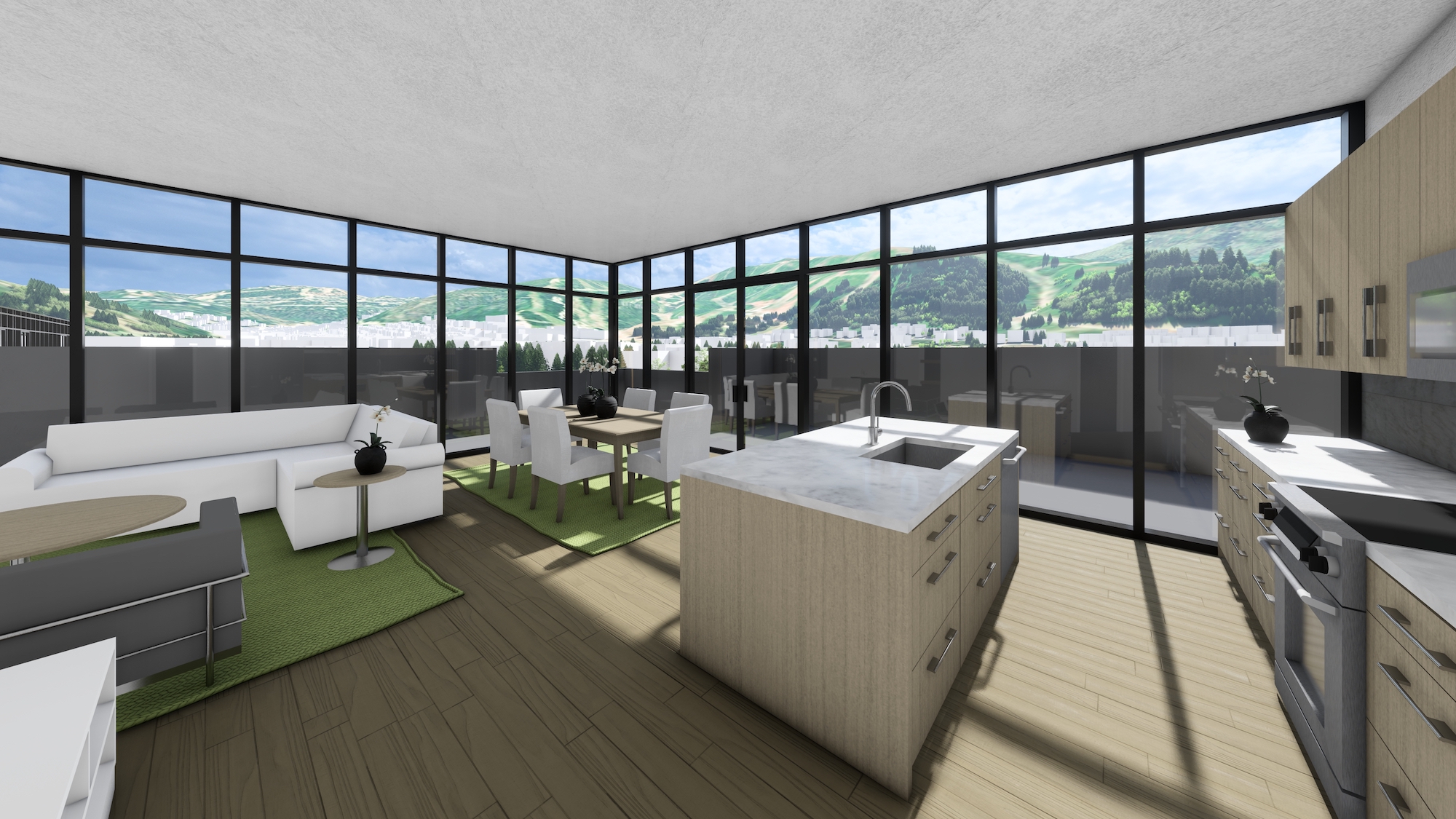 Artistic rendering of 1800 Park unit interior