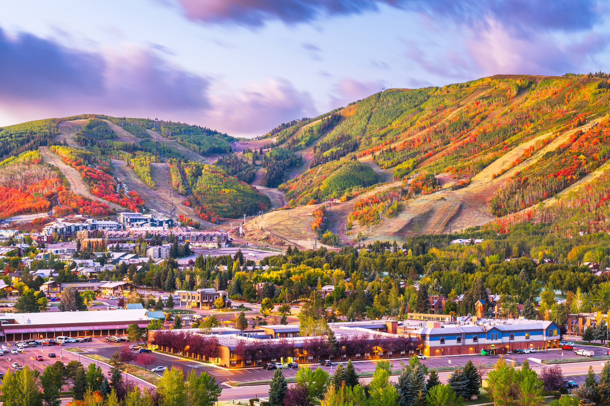 View of Park City and surrounding mountains